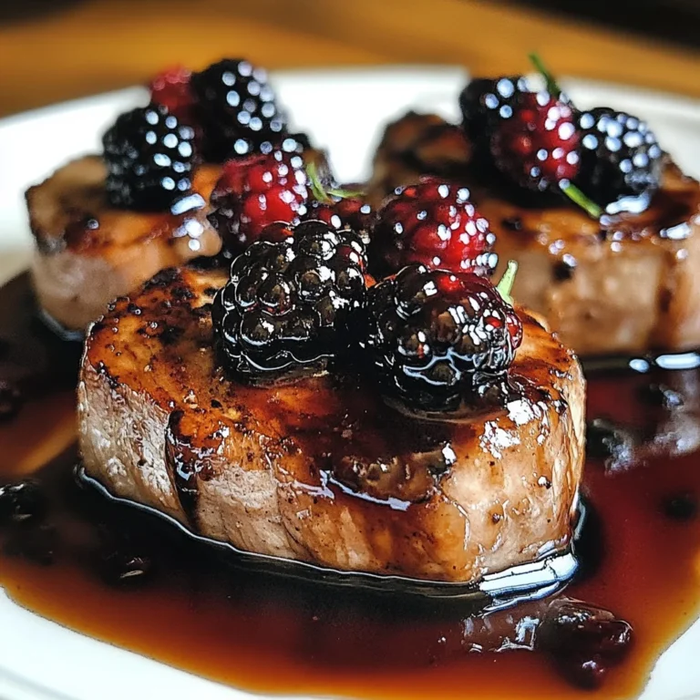 Blackberry Balsamic Glazed Pork