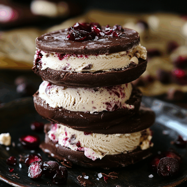 Chocolate Cherry Ice Cream Sandwiches