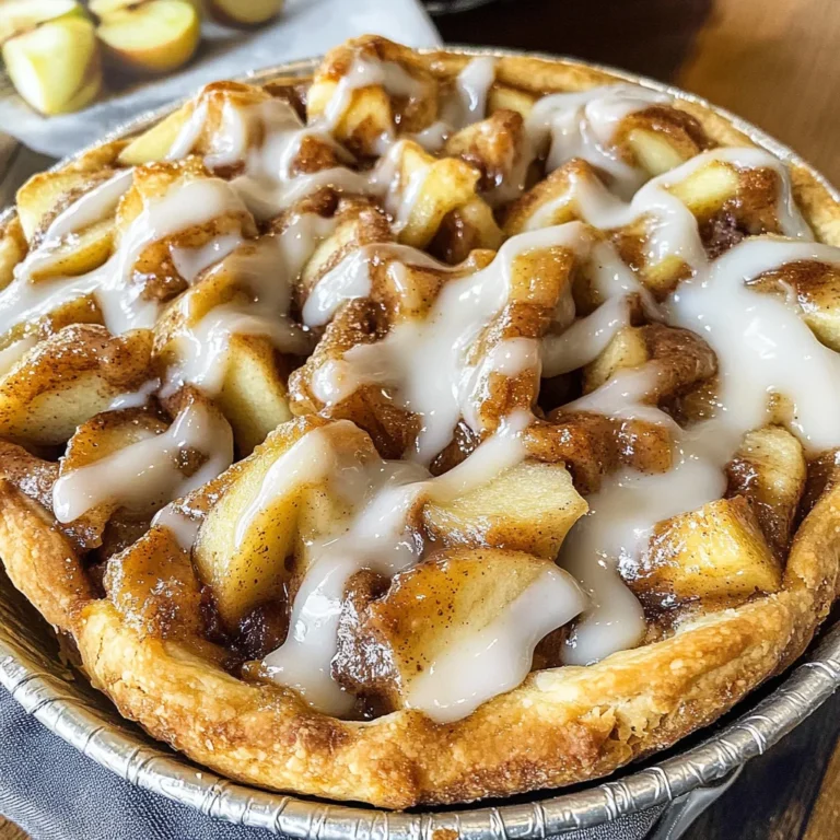 Cinnamon Roll Apple Pie