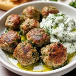 Greek Turkey Meatballs with Tzatziki