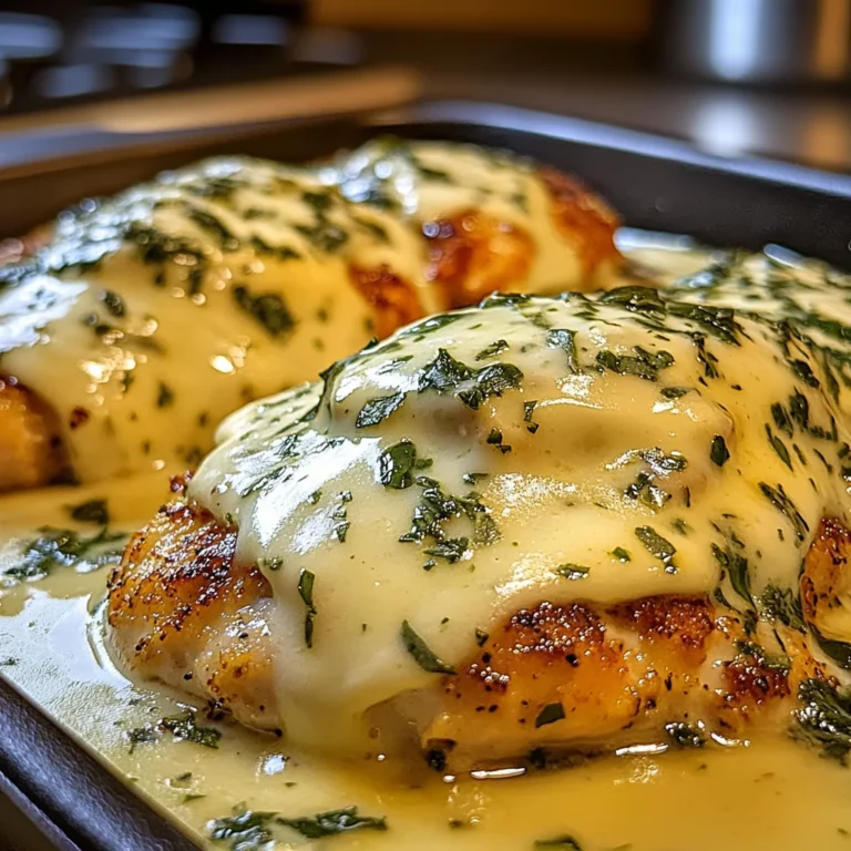 Mozzarella Chicken in Basil Cream Sauce