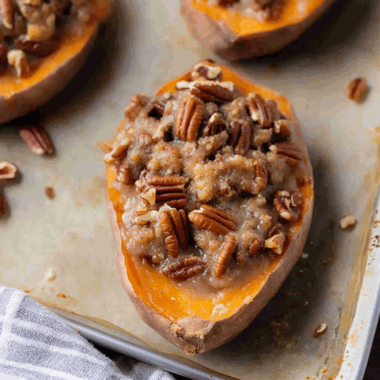 Pecan pie double baked sweet potatoes
